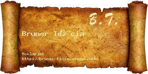 Bruner Tícia névjegykártya